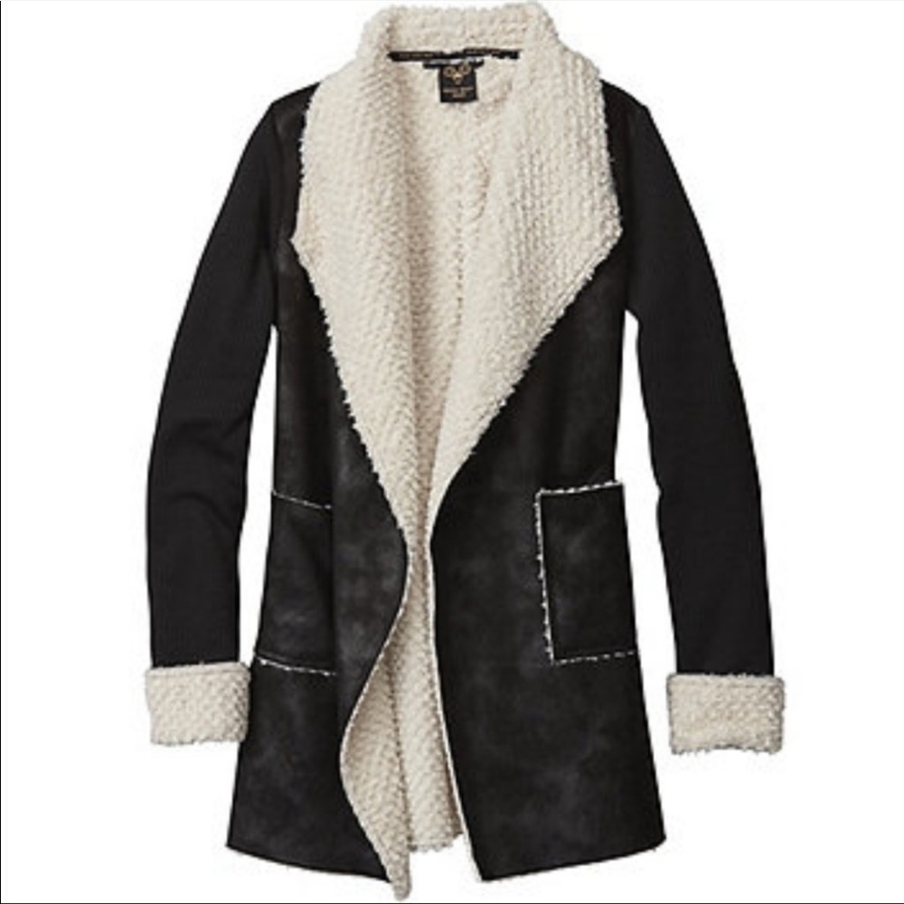 Wooly bully cable suede wrap jacket size med